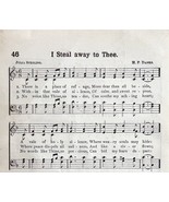 1894 Sheet Music I Steal Away To Thee Christ Religious Victorian Hymns 7... - $28.05 CAD