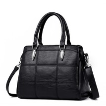 Prem Lady Handbag Sorr Retro Shoulder Bag Leather Messenger Bag Solid Color Larg - £45.77 GBP
