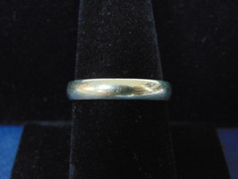 WOMENS VINTAGE ESTATE 14K WHITE GOLD WEDDING BAND RING 5.3g  E2473 - $262.35