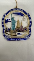 Statue Of Liberty New York, New York Flashed Brass Ornament In Gold Tone 2004 - £11.63 GBP