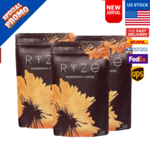 3 PACK OF 2025 RYZE Mushroom Coffee Organic Coffee 30 Servings 180g - $41.99