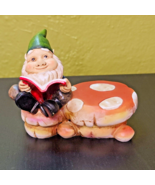 Garden Gnome Red Spotted Mushroom Cap Figurine Fairy Garden Resin  - €35,14 EUR