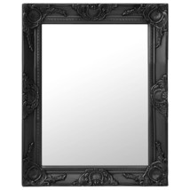 vidaXL Wall Mirror Black Wood, glass, engineered wood 19.7x23.6 in - $150.66