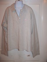 Abercrombie &amp; Fitch Long Sleeve Gray Button Down Polo Size XL Girl&#39;s EUC - £11.53 GBP