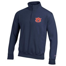 Champion NCAA Auburn Tigers-1/4 Zip Pullover Navy Men&#39;s Large - $37.32