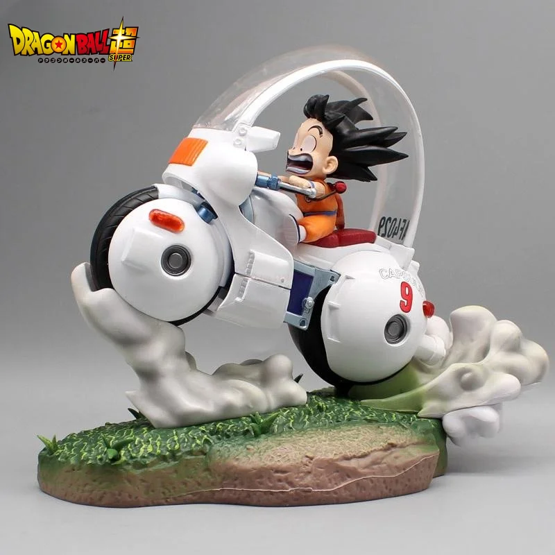 21.5cm Dragon Ball Anime Figures Son Goku Motorcycle Goku Figurine Pvc Statue - £45.23 GBP+