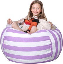 Wekapo Stuffed Animal Storage Bean Bag Chair Cover for Kids | Stuffable Zipper - £35.95 GBP