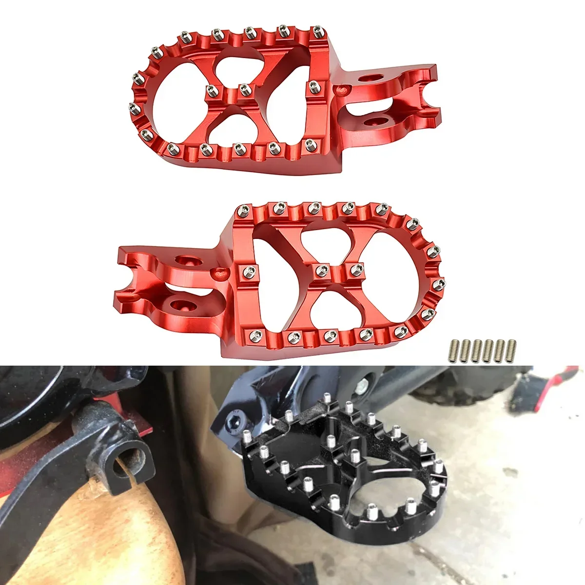 Motorcycle CNC Foot Pegs Rests Pedals Footpegs For HONDA CR CRF 125R 150... - $25.30