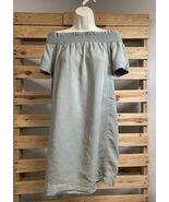 Vineyard Vines Madison Green Tencel Off Shoulder Mini Dress Size Medium ... - $17.82