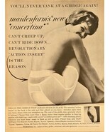1964 Maidenform Concertina Girdle Vintage PRINT AD Comfort Shapewear - $198.78 MXN