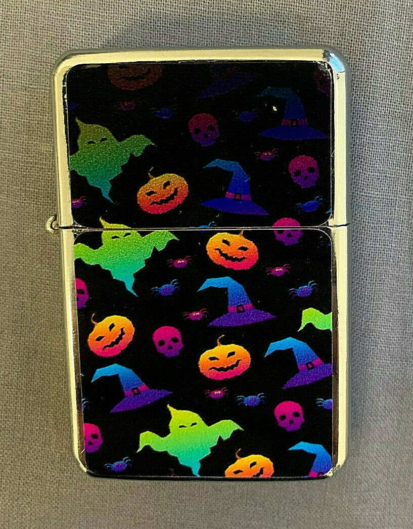 Primary image for Whimsical Halloween Pattern D1 Flip Top Dual Torch Lighter Wind Resistant