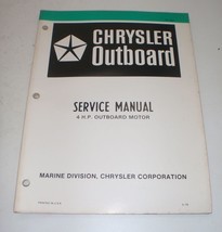 Chrysler Outboard Service Manual 4 HP - $16.98