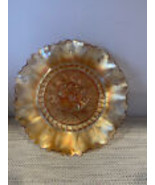 1910&#39;s DUGAN Pale Marigold WINDFLOWER Fluted BOWL Carnival Glass - $808.86 MXN
