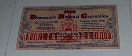1960 Democratic National Convention DNC Ticket Acceptance Speech Program Kennedy - £78.69 GBP