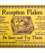 Boston Bakery Reception Flakes 1897 Advertisement Victorian Biscuits ADB... - $28.04 CAD