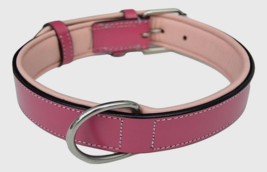 Shwaan Padded Genuine Leather Dog Collar Pink Colour Unisex Pack of 10 Collars - £158.26 GBP