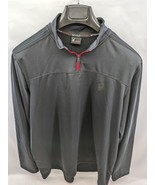 Spyder Active Pro Web 1/4 Zip Fleece Pullover Jacket Black Sz Large (D6) - $16.19