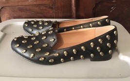 Pretty Nyla Skulksies Black Gothic Flats Size 7 Excellent Preowned - £12.17 GBP