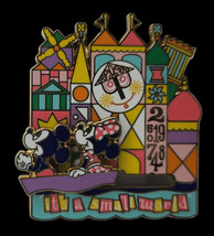 Disney Mickey and Minnie riding Its a Small World Attraction Slider Pin - $15.84