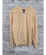 Women Lands End Canary Yellow Sweater Size Large 14-16 Midweight Cotton USA - $34.17 CAD