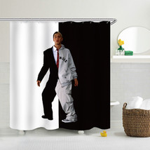 Rapper Print Waterproof Shower Curtain Sets Polyester Bathroom Decor Cur... - £13.18 GBP+