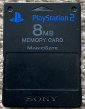 Official Sony PlayStation 2 PS2 8MB Memory Card Black SCPH-10020 - Tested - $10.00