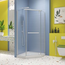 Pivot Shower Door: 35x72&quot; Frameless Matte White - $451.99