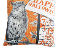 Stratford Home Happy Halloween Owl Pillow 16 x 16 - £18.69 GBP