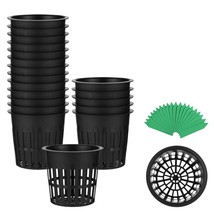 Net Pot 3 Inch Black 25 PCS Heavy Duty Slotted Mesh Hydroponic Cups - $402.41 MXN
