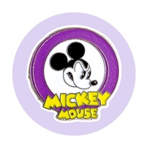 Mickey Mouse Disney Pin: Purple Oh Mickey! Angry Expression - £6.97 GBP