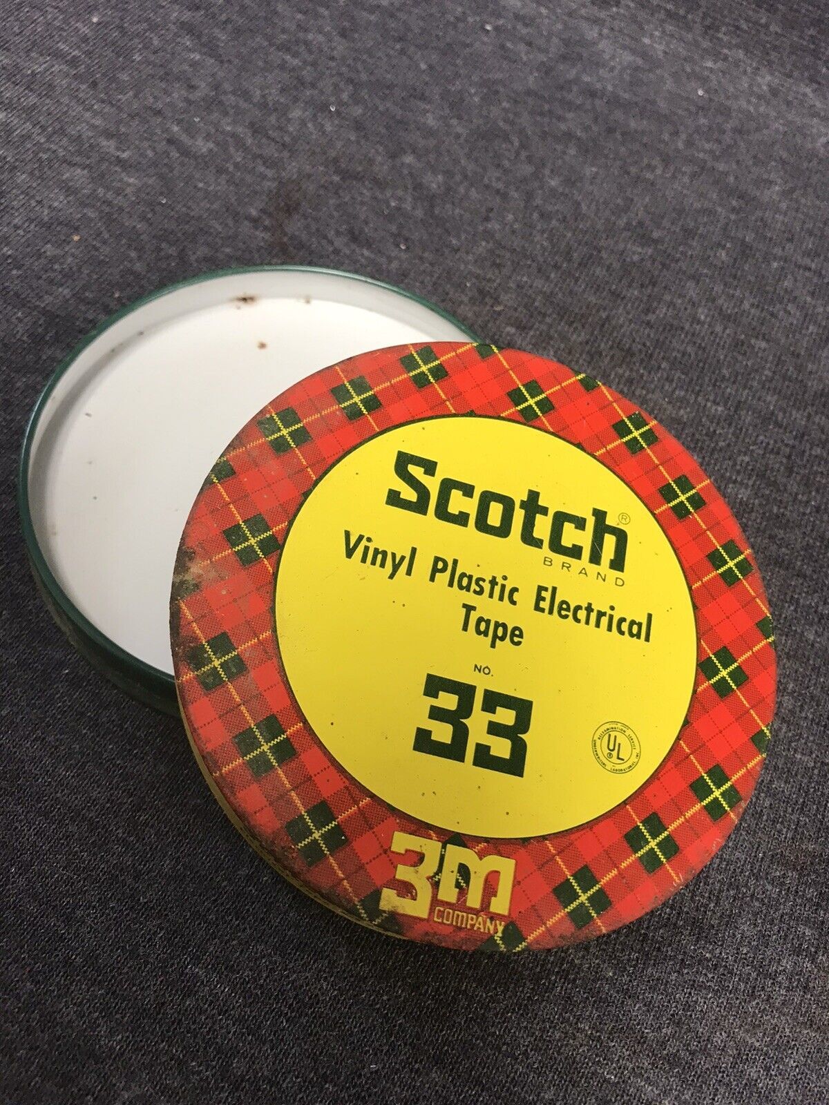 Vintage Scotch Electrical Tape No. 33 Tin EUC Tools, Hardware & Locks