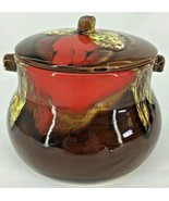 Vintage Vellauris French Cookie Jar Drip Glaze Multi-Color w/Lid Tureen ... - £42.53 GBP