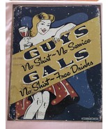 Schonberg Art, Guys &amp; Gals, metal bar sign, Humor, 12&quot; x 16, USA 1501 - $375.15 MXN