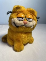 Vtg 1981 Sitting Garfield Cartoon Cat Plush Stuffed Animal 5&quot; Tall. Dakin - £14.65 GBP