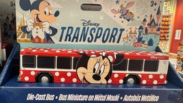 Disney Parks  Transport Minnie Mouse Diecast Bus Model NEW image 3