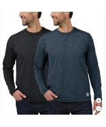 Rugged Elements Mens T-Shirt Black Blue 2-Pack Long Sleeves Crewneck Str... - $60.33 CAD