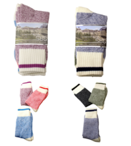 6 Pair Ladies Warm Winter Thermal Boot Socks Outdoor Stocking Stuffer Size 9-11 - £12.63 GBP