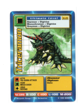 Digimon CCG Battle Card Triceramon #St-29 1999 Bandai 1st Edition Starte... - $1.95