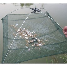 60*60cm Portable Folding Fishing Net Nylon Network Shrimp Fish Net Casting Net F - £54.74 GBP