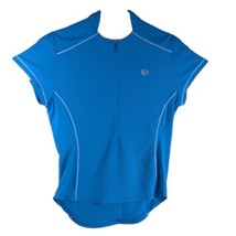 Pearl Izumi Cycling Jersey Womens Small Blue 3/4 Zip Short Sleeve Outdoo... - $29.70