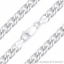 5.5mm Rombo Italian Chain Double-Curb Link Anklet in .925 Italy Sterling Silver - £32.87 GBP+