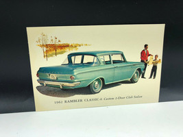 CLASSIC CAR POSTCARD vintage ephemera post card 1962 Rambler classic cus... - $13.17