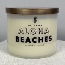 Bath &amp; Body Works White Barn Aloha Beaches Jar Candle 14.5 oz Mahogany Coconut - £35.56 GBP
