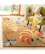 Handmade Tufted Floral Wool Carpet for Living Room, Bedroom, Hall, Entryway - $252.00+