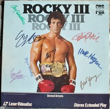 Rocky Iii Lazer Disc Signed X8 - Sylvester Stallone, Talia Shire, Hulk Hogan, Ca - £903.83 GBP