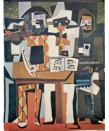 Vintage Lambert Studios Picasso THE THREE MUSICIANS Art Canvas Print - £25.27 GBP