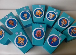 Bubble Guppies Party favors / 10 popcorn boxes Goodie bag Candy box  - $13.99