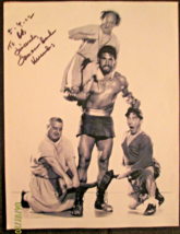 THREE STOOGES: MEETS HERCULES (ORIGINAL AUTOGRAPH PHOTO) BY SAMSON BURKE - $123.75