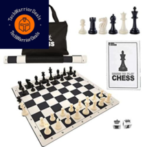 WE Games Best of Travel Chess Sets - Board is Tournament Style 6, Black  - £32.20 GBP