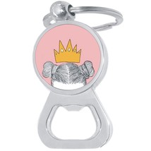 Queen Princess Crown Bottle Opener Keychain - Metal Beer Bar Tool Key Ring - £8.60 GBP